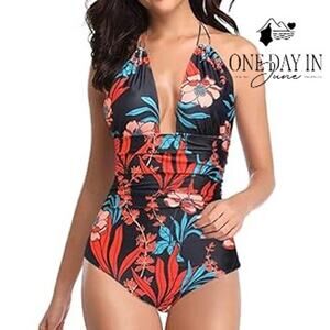 CharmLeaks V Front Tummy Control One Piece Swimsuit Size S